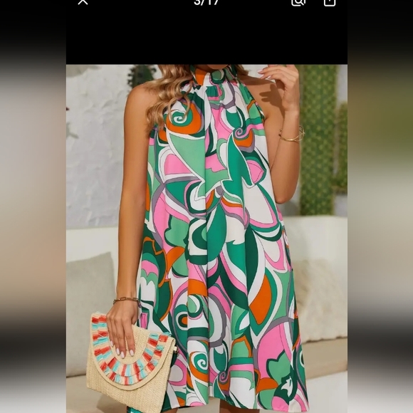 Last 1❗ HOST PICK🎉🎉Womens Abstract Print Dress ll - Picture 1 of 6